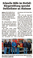 Bürgerstiftung stiftet Defibrillator RN 260326 