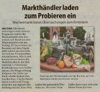 Markthändler laden zum Probieren ein