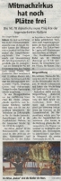 AG 78 Mitmachzirkus hat noch Plätze frei, Halterner Zeitung im September 2018