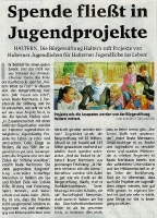 Jugendprojekte in Haltern, Halterner Zeitung im Juli 2018
