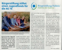 Bürgerstiftung stiftet einen Jugendfonds - Lokallust Haltern im Oktober 2018