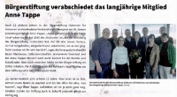 Bürgerstiftung verabschiedet Anne Tappe - Lokallust im Februar 2019