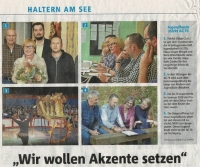 Kooperation AG 78 mit der Halterner Bürgerstiftung (Halterner Zeitung im Januar 2019)