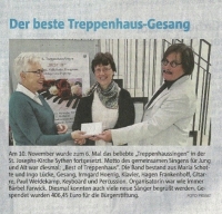 Der beste Treppenhausgesang - Halterner Zeitung im November 2019