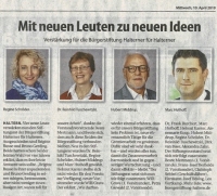 Mit neuen Leuten zu neuen Ideen - Stadtspiegel Haltern im April 2019