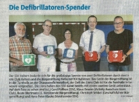 Die Defibrillatoren-Spender (Halterner Zeitung im September 2019)