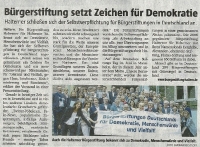 Bürgerstiftung setzt Zeichen für Demokratie - Halterner Zeitung im April 2019