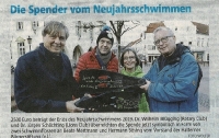 Die Spender vom Neujahrsschwimmen - Halterner Zeitung im März 2019