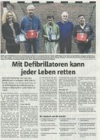 Mit Defibrillatoren kann jeder Leben retten - Halterner Zeitung im Januar 2020