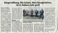 Die Scham, Not einzugestehen- Halterner Zeitung im November 2021