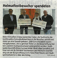 Heimatfestbesucher spenden - Halterner Zeitung im Oktober 2022