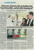 Papst Benedikt/Deutschlandstühle - Halterner Zeitung im Januar 2023 